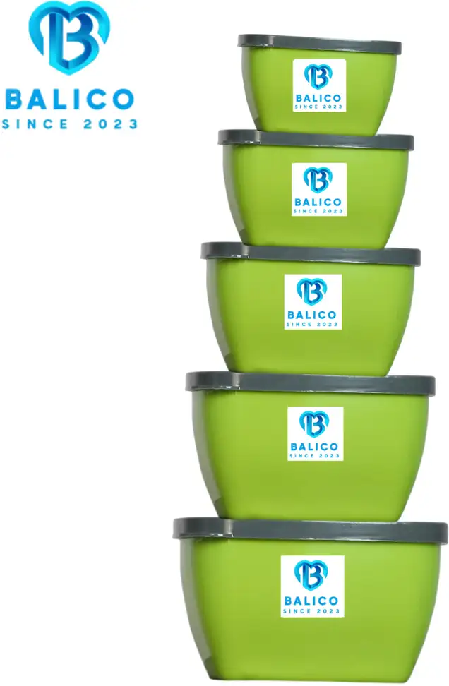 Pack of 5 Plastic Utility Container - 1850 ml, 1250 ml, 850 ml, 550 ml, 400 ml 5 Pack of 5 Plastic Utility Container - 1850 ml, 1250 ml, 850 ml, 550 ml, 400 ml - Image 4