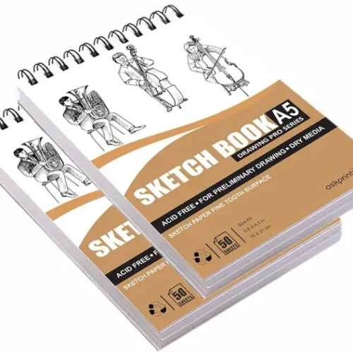 Askprints A5 Sketch book 50 Sheets Pack of 2, Doodling Sketch Pad 5.8 x 8.3 Inch Sketch Pad