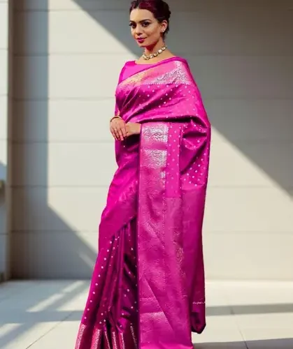 FAB WOVEN Woven Banarasi Art Silk Saree with Unstitched Blouse 15 FAB WOVEN Woven Banarasi Art Silk Saree with Unstitched Blouse