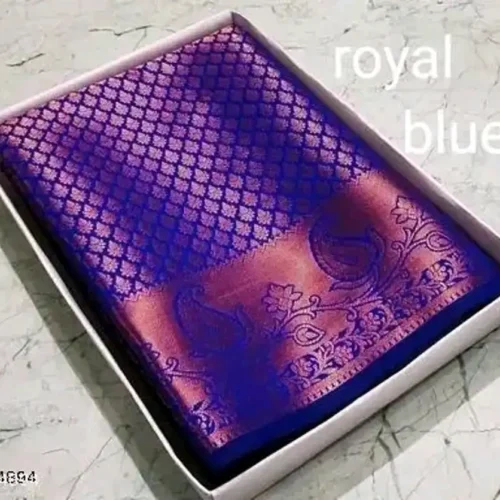 FASCINO FAB Woven Kanjivaram Handloom Art Silk Saree with Unstitched Blouse