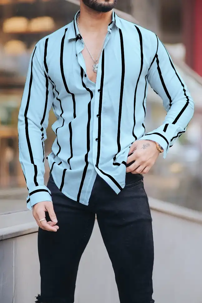 COMBRAIDED Men Striped Casual Multicolor Shirt 5 COMBRAIDED Men Striped Casual Multicolor Shirt - Image 4