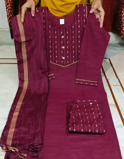 PLENILUNE Women Kurta, Pyjama & Dupatta Set 4 PLENILUNE Women Kurta, Pyjama & Dupatta Set - Image 3