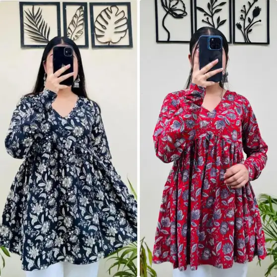 Vankar Floral Print Kurta 4 Vankar Floral Print Kurta - Image 3