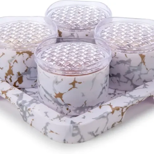 Sorath Pack of 4 Polypropylene Utility Container - 600 ml White