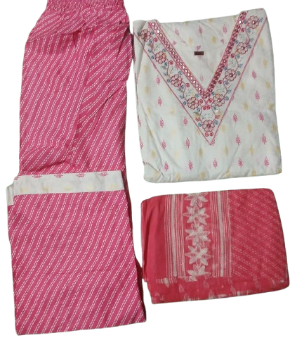 Cotton Kurti Pant Dupatta Set 2 Cotton Kurti Pant Dupatta Set