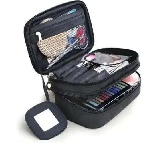 trishkti Large Makeup Bag Organizer with Compartments for Cosmetics, Toiletries & Travel Multi-compartment makeup bag for organizing cosmetics, skincare & toiletries Vanity Box (Black) 4 trishkti Large Makeup Bag Organizer with Compartments for Cosmetics, Toiletries & Travel Multi-compartment makeup bag for organizing cosmetics, skincare & toiletries Vanity Box (Black)