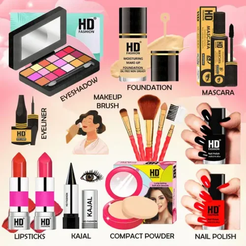 HD Fashion Makeup Kit Combo Full Set for Women-All Essentials Beauty Gift set for Girls 316 (Pack of 15) 2 HD Fashion Makeup Kit Combo Full Set for Women-All Essentials Beauty Gift set for Girls 316 (Pack of 15)