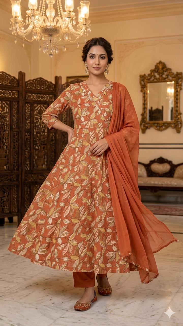 tally Heavy Cotton 60/60 , Berlin Cotton, and Heavy Muslin Anarkali 3 pcs sets 4 tally Heavy Cotton 60/60 , Berlin Cotton, and Heavy Muslin Anarkali 3 pcs sets - Image 3
