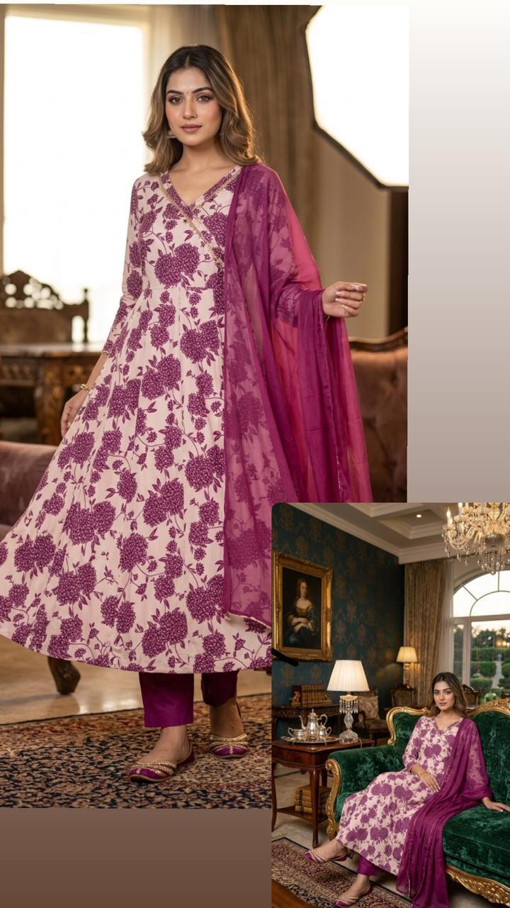 tally Heavy Cotton 60/60 , Berlin Cotton, and Heavy Muslin Anarkali 3 pcs sets 9 tally Heavy Cotton 60/60 , Berlin Cotton, and Heavy Muslin Anarkali 3 pcs sets - Image 8