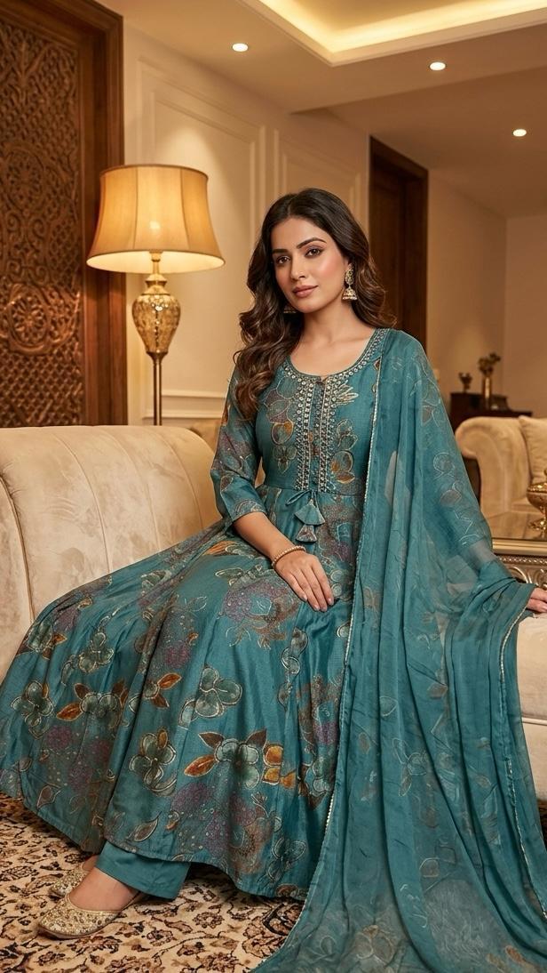 tally Heavy Cotton 60/60 , Berlin Cotton, and Heavy Muslin Anarkali 3 pcs sets 13 tally Heavy Cotton 60/60 , Berlin Cotton, and Heavy Muslin Anarkali 3 pcs sets - Image 12
