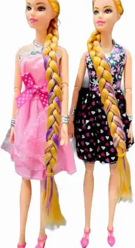 AKANSHA 2 Doll Combo For Girls With Long Hairs | Baby Doll Combo Pack Of 2 (Multicolor) 4 vAKANSHA 2 Doll Combo For Girls With Long Hairs | Baby Doll Combo Pack Of 2 (Multicolor)