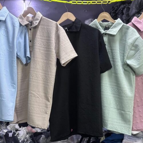 Jacquard Collar T Shirt Wholesale