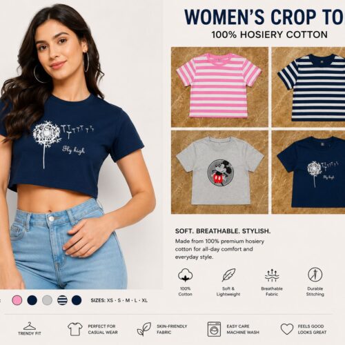 Womens Crop T Shirt Wholesale