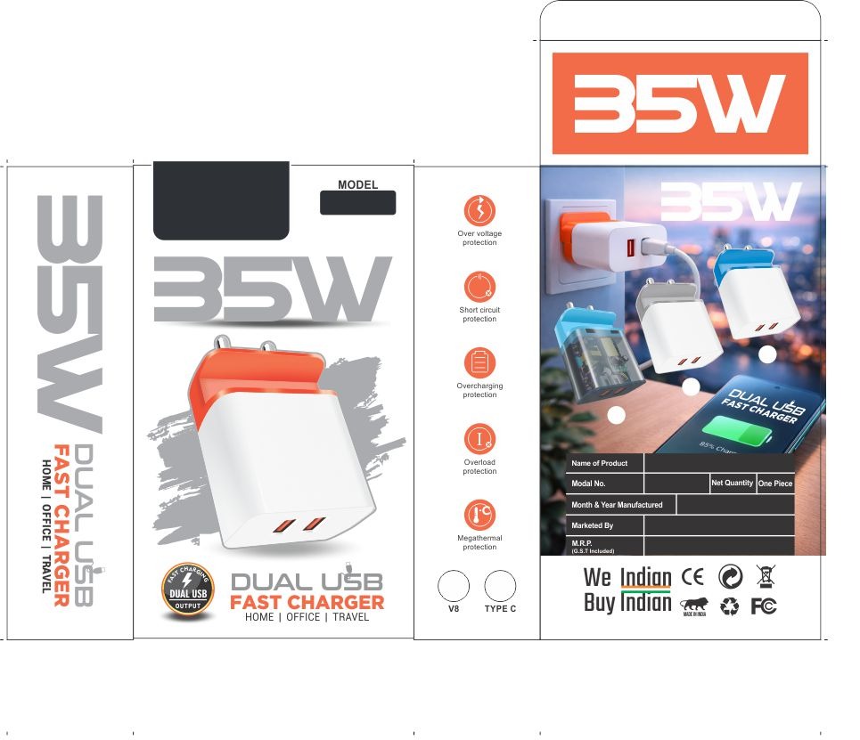 Double USB Charger with V8 Cable Wholesale 2 Double USB Charger with V8 Cable Wholesale