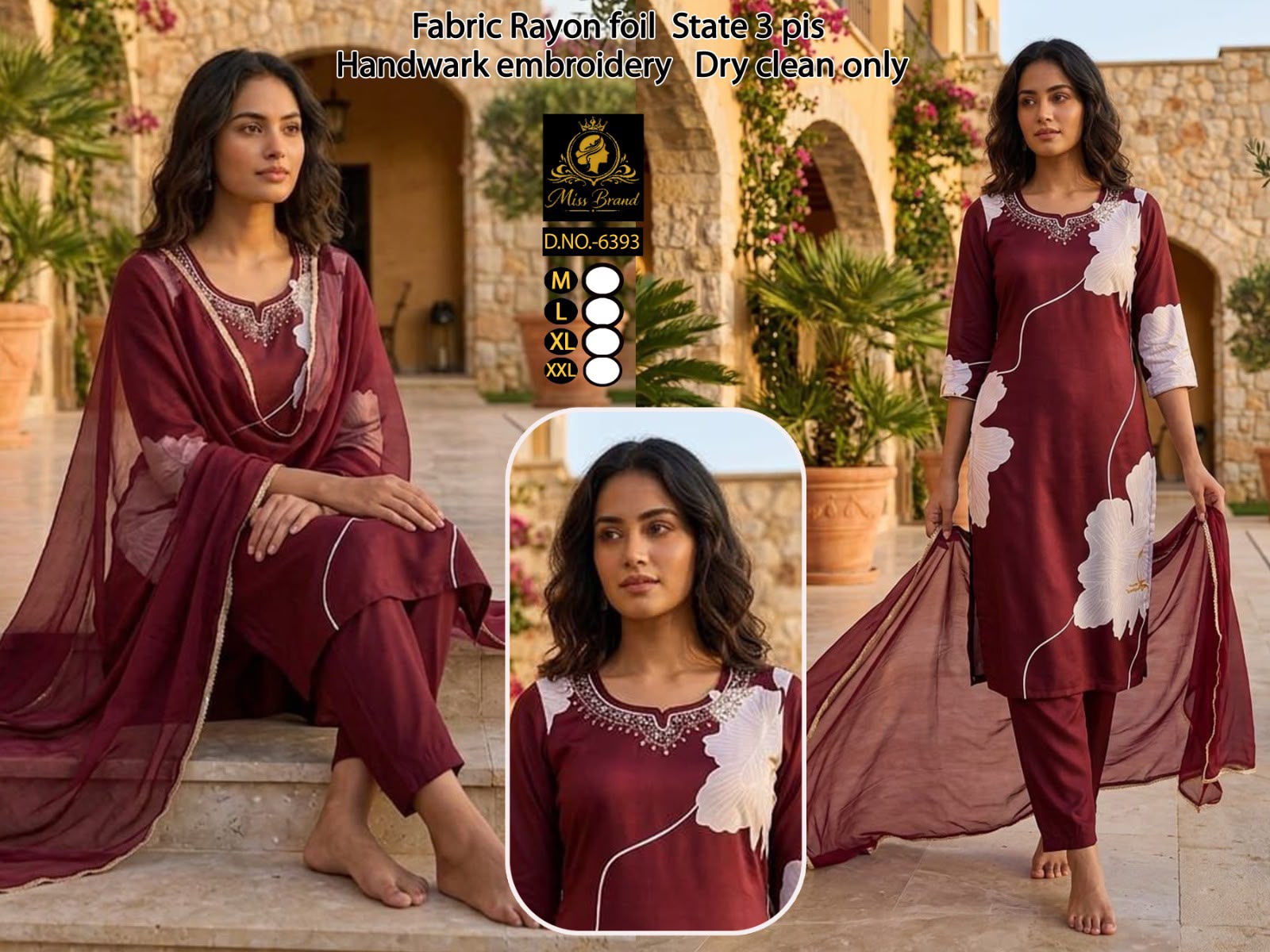 Foil Rayon 3 Piece Set Wholesale 6 Foil Rayon 3 Piece Set Wholesale - Image 5
