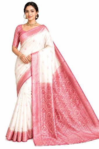 Women's Banarasi silk saree with blouse piece 4 Women's Banarasi silk saree with blouse piece - Image 3
