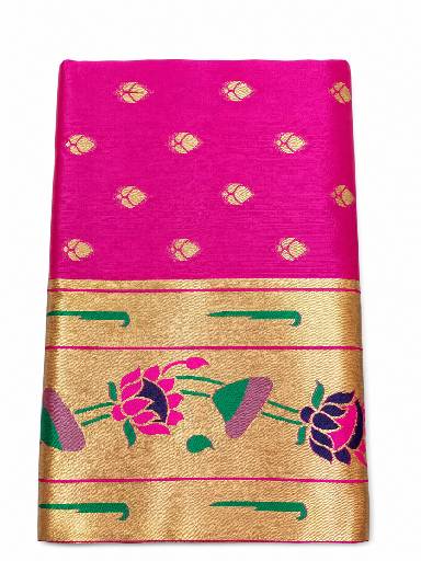 Paithani silk saree with blouse piece available 5 Paithani silk saree with blouse piece available - Image 4