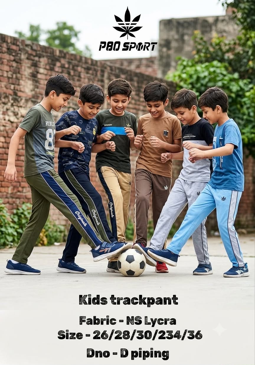 Kids Lycra Trackpant 6PCS 2 Kids NS Lycra Trackpant