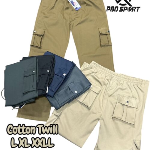 Cotton Twill 6pocket Track pant