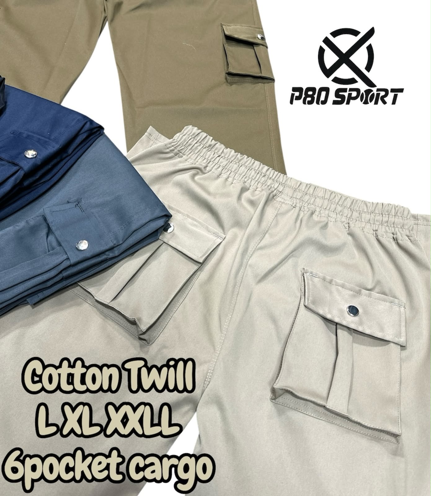 Cotton Twill 6pocket Track pant 3 Cotton Twill 6pocket Track pant - Image 2