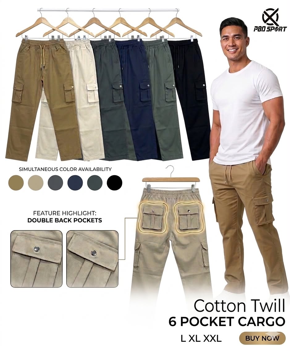 Cotton Twill 6pocket Track pant 4 Cotton Twill 6pocket Track pant - Image 3